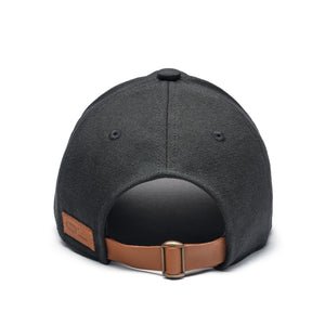 Leather Cap Canvas Black