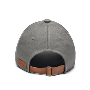 Leather Cap Canvas Grey