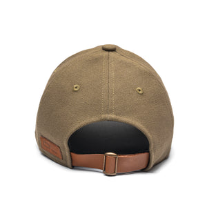 Leather Cap Canvas Olive Brown